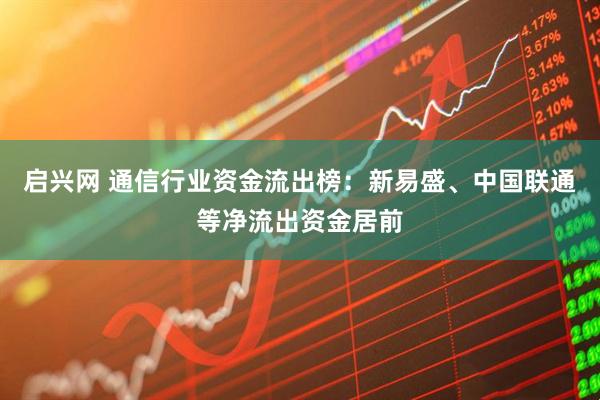 启兴网 通信行业资金流出榜：新易盛、中国联通等净流出资金居前